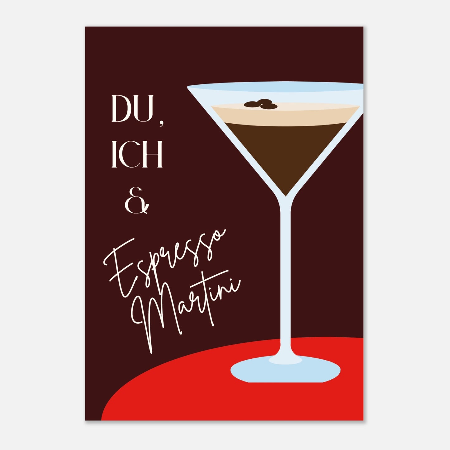 Abstraktes Martini Espresso Poster - Perfekt für moderne Küche