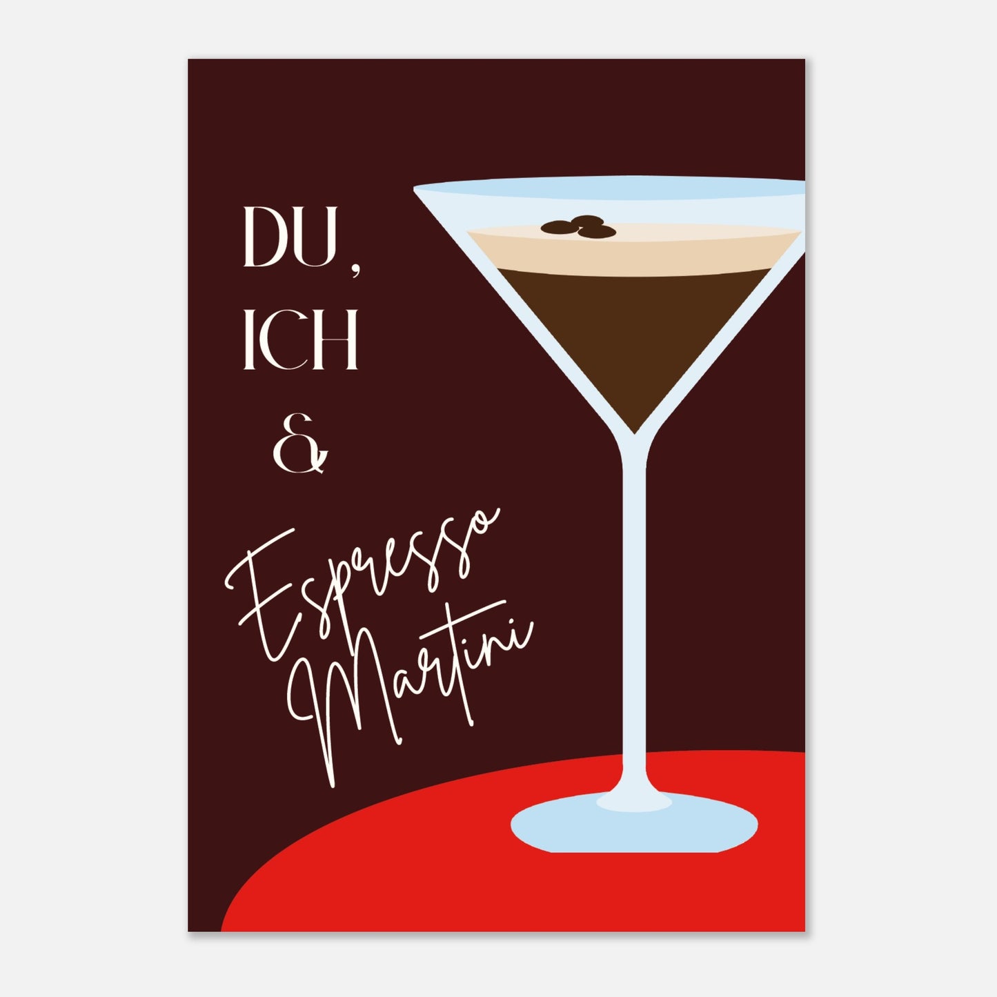 Minimalistisches Poster für die Bar und Küche - Stilvoll gestaltet