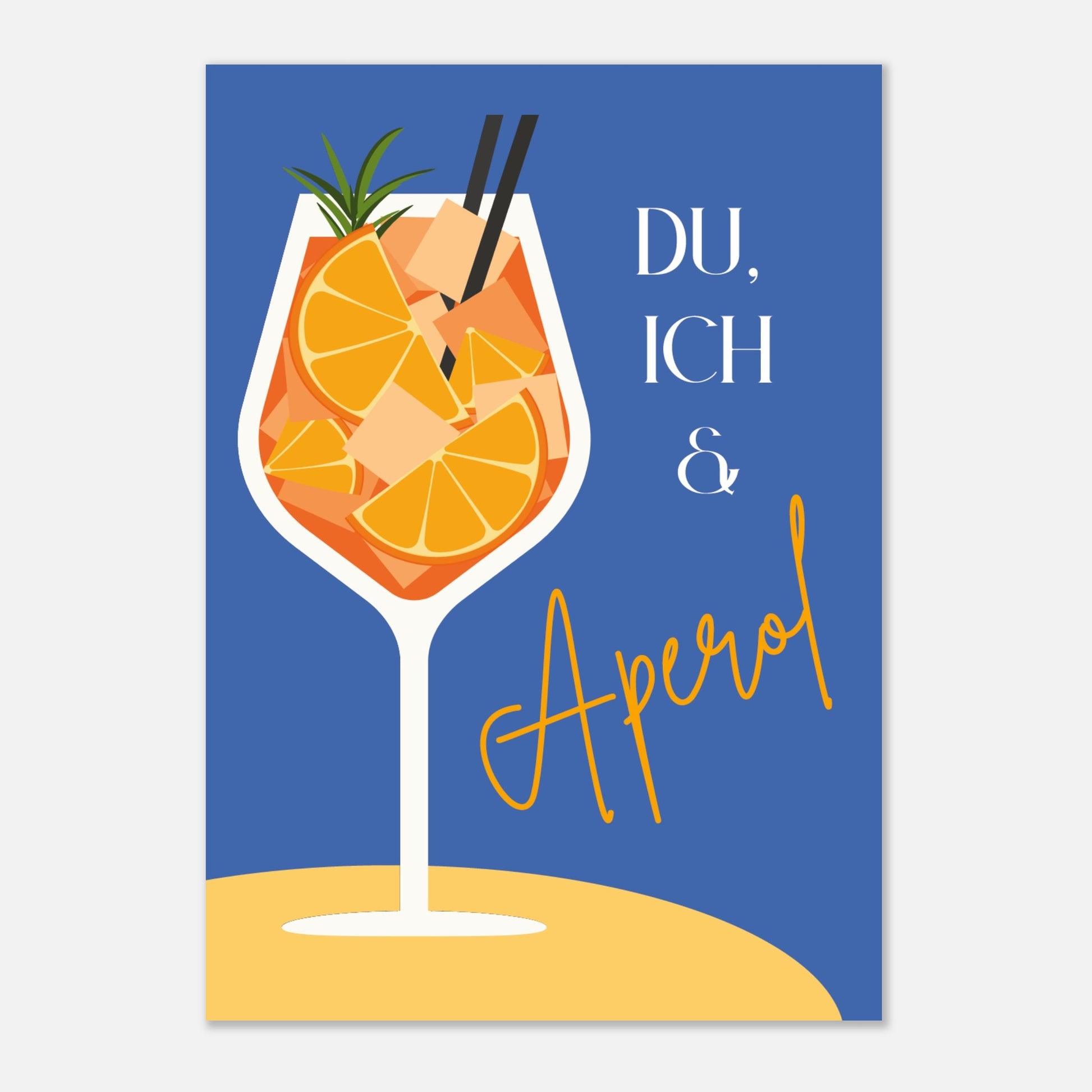 Stilvolles Poster für Küche mit Aperol Spritz - Kreative Geschenkidee für jeden Anlass