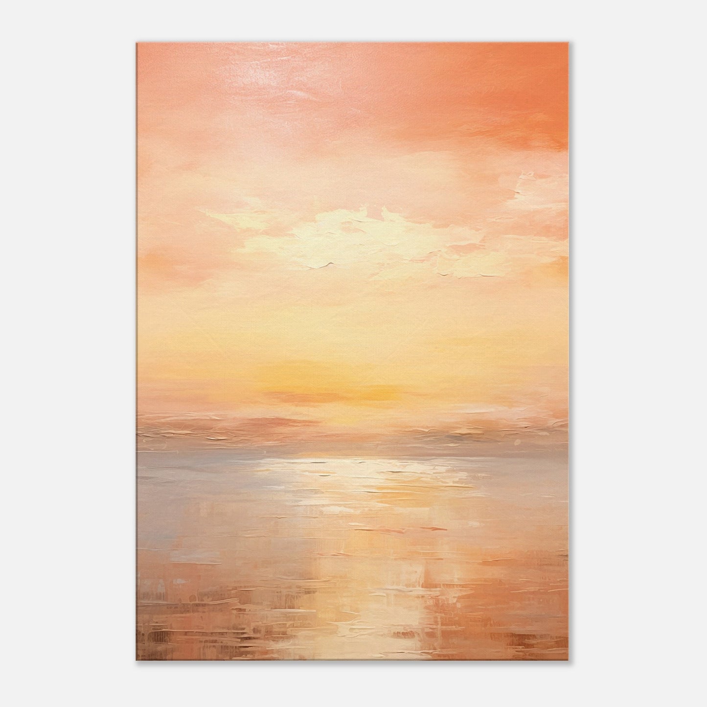 Kunstvolles Leinwandbild mit Sonnenaufgang am Meer für Wohnzimmerdekoration