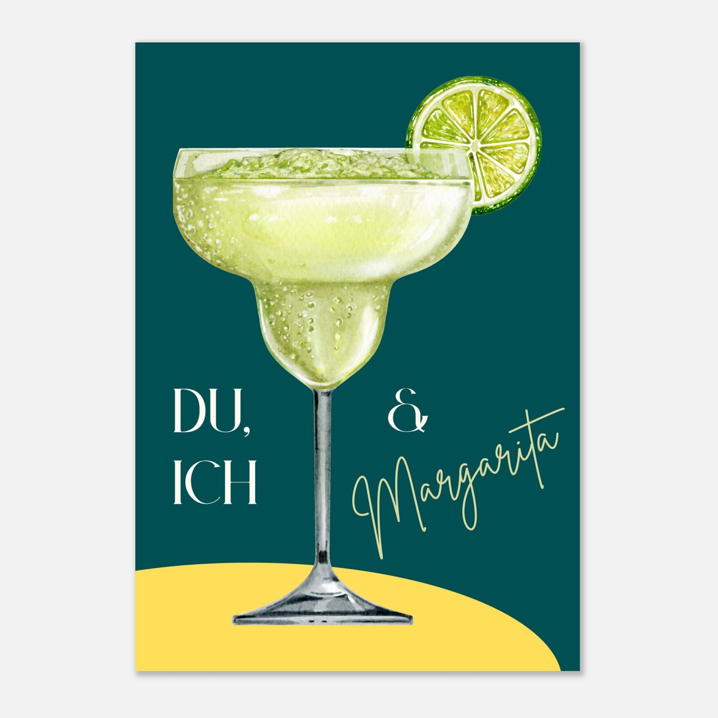 Cooles Margarita Cocktail Poster für die Küche - Perfekte Wandeko und Geschenkidee