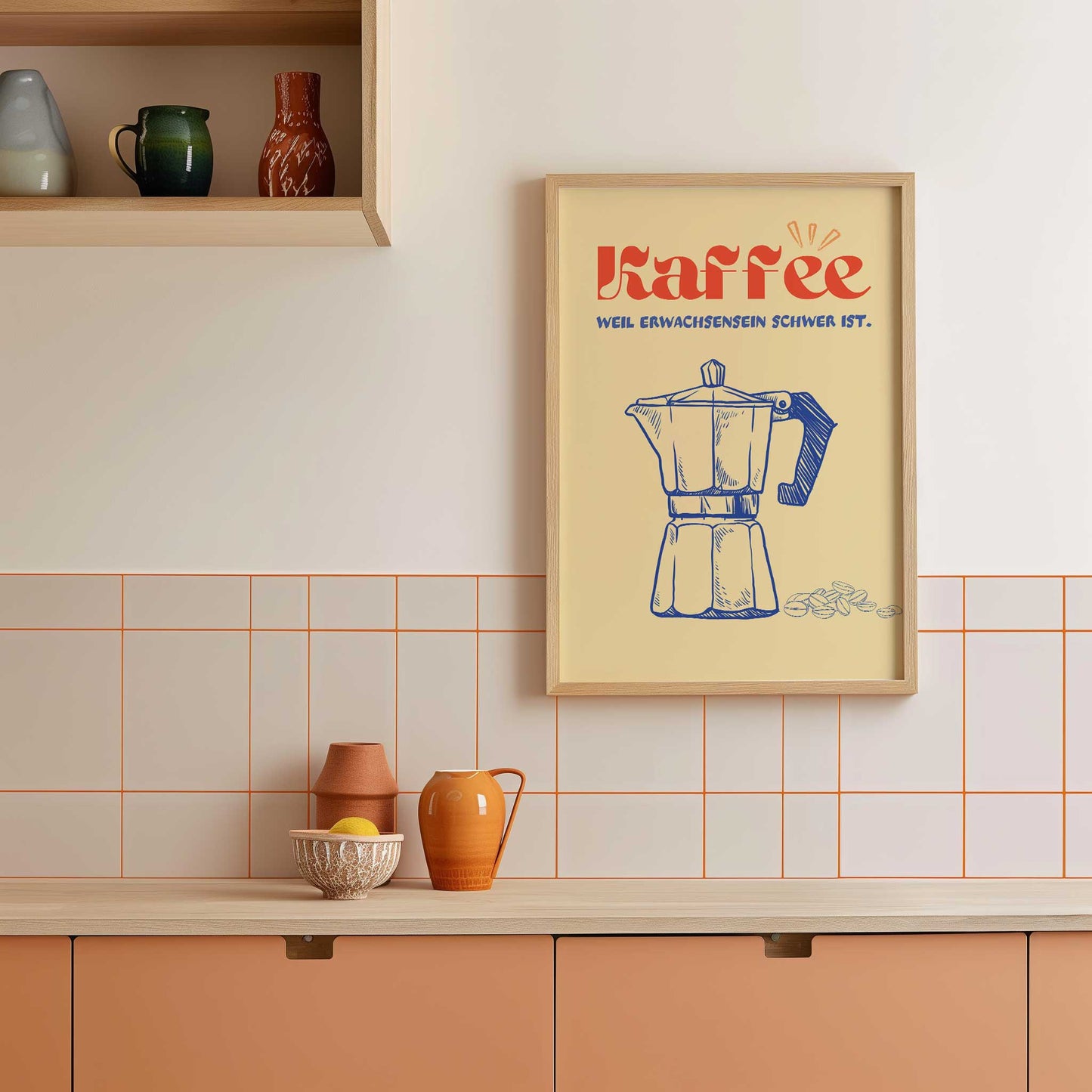 Einzigartiges Küche Poster mit cooles Kaffee Motiv - Ideale Wanddeko für die Küche